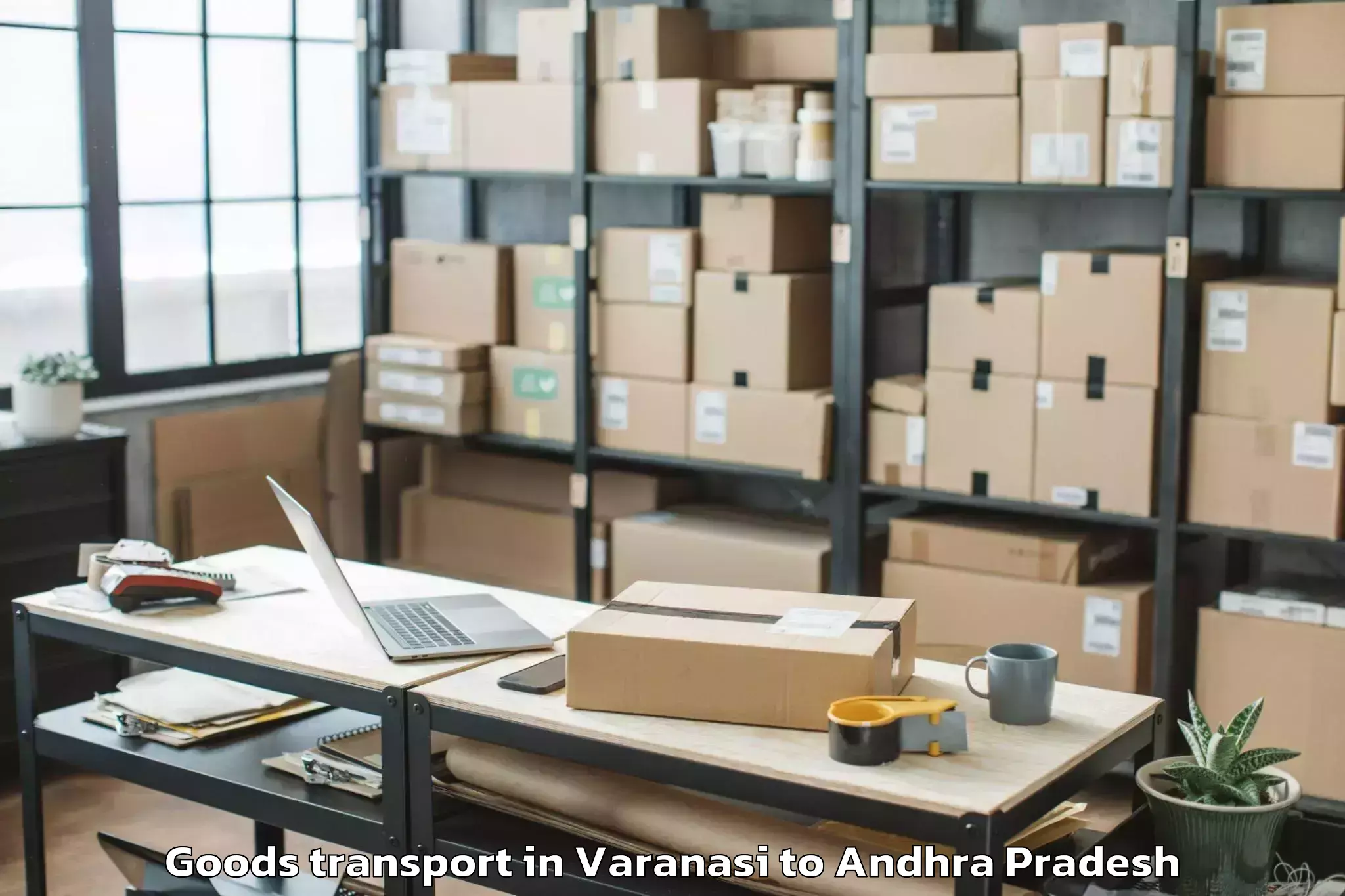 Expert Varanasi to Koruprolu Goods Transport